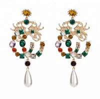 

new design fashion jewelry crystal charm earring
