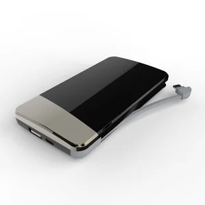 10000mAh Polymer Power Bank Built Cable
