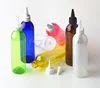 Wholesale high quantity 250ml colorful Pointed mouth cap shampoo / lotion / toner / pigment / glue bottle for packaging