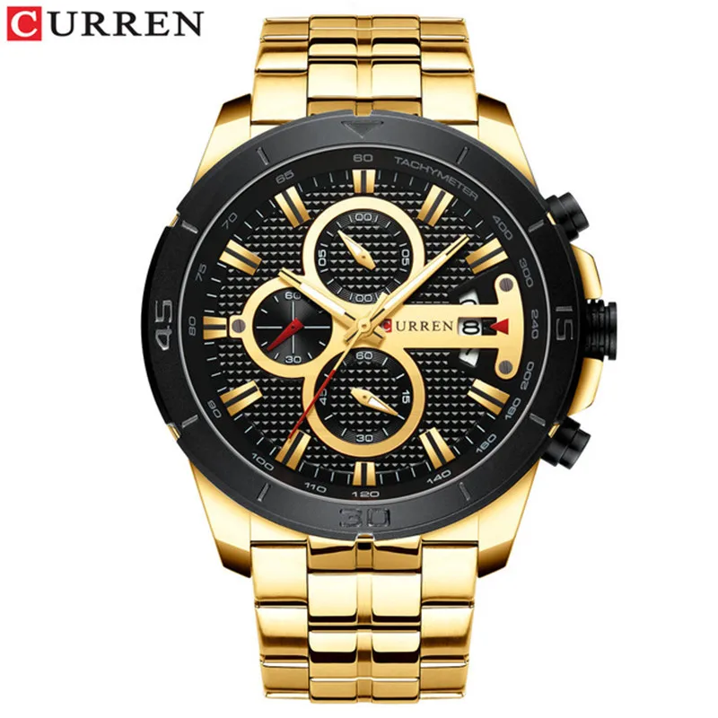 

reloj CURREN 8337 Business Men Watch Luxury Stainless Steel Wrist Watch Chronograph Army Military Quartz Watch Relogio Masculino