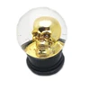 Halloween decoration plating golden led light Resin skull Water ball glass musical Snow globes