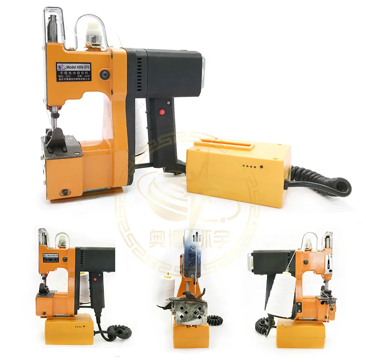 Industrial Mini Gk9370 Portable Bag Closing Machine Battery Yellow