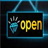 Lighted portable outdoor business led resin window display open sign