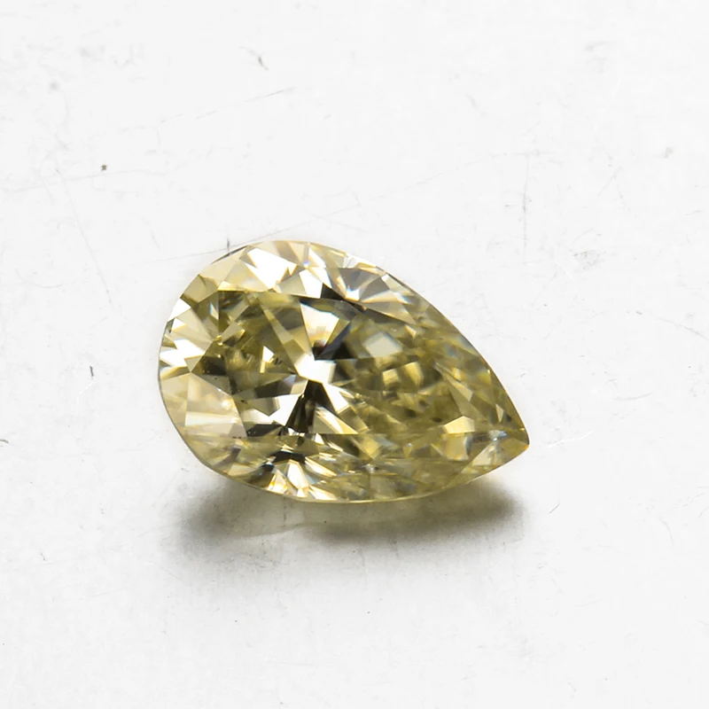 

Loose Moissanite Pear Wholesale Gemstone Yellow Color Loose Diamond Moissanites, Ef,gh,ij