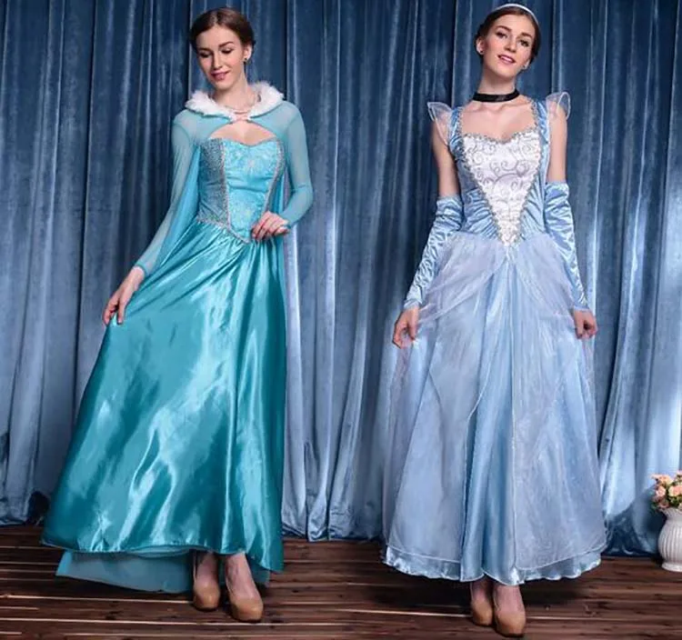 Wanita Dewasa Khusus Yang Indah Karnaval Pesta Kostum Halloween untuk Film Frozen