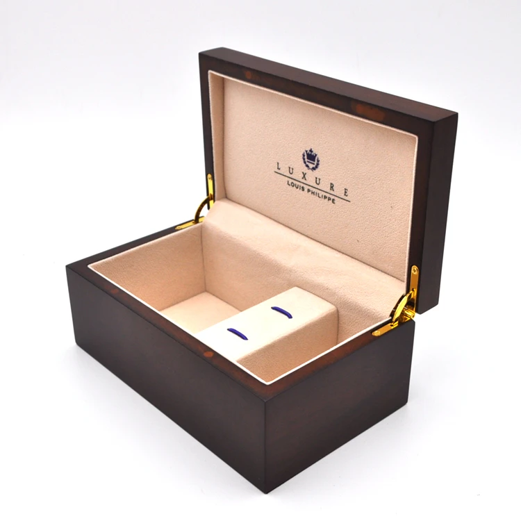 

Luxury decorative wooden packaging gift boxes with carving logo, Custom color accepted