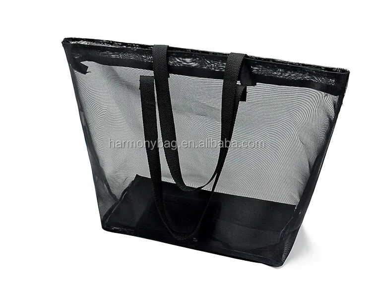 black mesh shopping bag