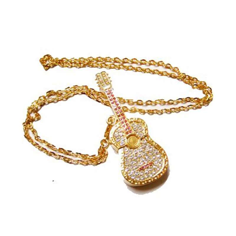 4GB Guitar USB Flash Pen Drive Necklace Jewelry USB Free Shipping USB Flash - ANKUX.COM