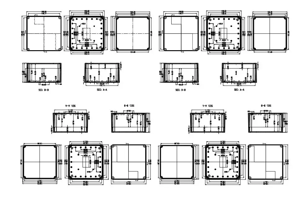 High quality electrical ABS plastic junction box distribution box enclosure