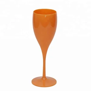 Image of Promotional Custom Color Plastic Champagne Flute Wine Glasses
