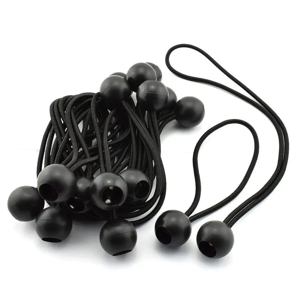 

Polyester 15cm*5mm black plastic ball bungee cord tent rope