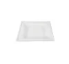 Easy Green Wholesales Disposable White Pulp Biodegradable Food Packaging Sugarcane Bagasse 6" Square Tray