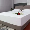 White hypoallergenic soft bed bug mattress protector