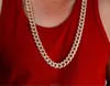 hip hop Bling heavy 14k yellow gold plated Chunky miami cuban link bracelet and necklace set