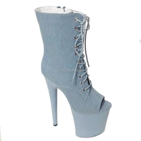 

Leecabe 8 Inch Sexy High Heel Ankle Boots Fashion Women Platform Exotic Dancer Shoes 20CM Open toe