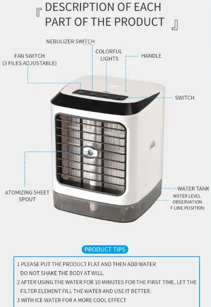 USB Artic Air Cooler OEM Portable Personal Space Air Cooler & Humidifier New Design Arctic Air cooler