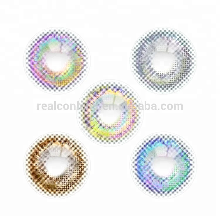 

Realcon Exclusive 7 tone Lenses Wholesale Colored Contact Lenses for Big Eyes, 5 colors