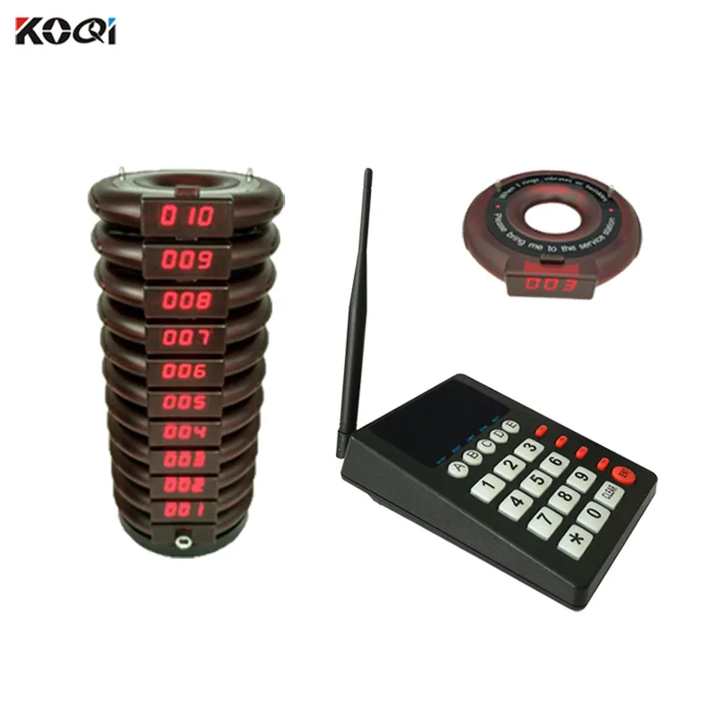 

factory price CE certification vibration guest pagers system wireless keyboard coaster call receiver waiting pager