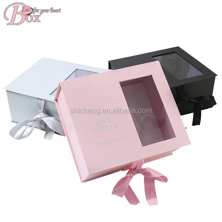 Wholesale Wholesale cardboard square shaped with lids with pvc hat