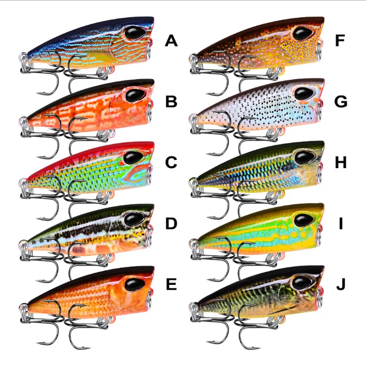 

2019 New 4.2cm3.5g Floating Water Fishing Casting Popper Lure, 10