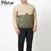 wholesale color block mens sports pullover tech fleece jacket hoodie