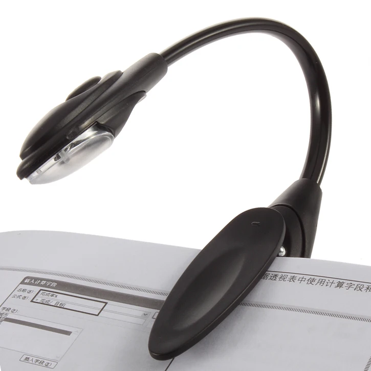 Mini Flexible Clipon Bright Book Light Laptop White Led Book Led