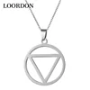 LOORDON STOCK 12 Step Recovery Pendant Stainless Steel Necklace AA Anniversary Gifts Unisex