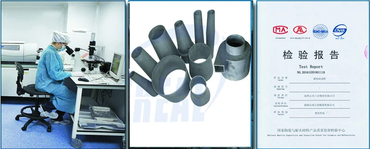 Silicon Carbide Wear Ceramic Lining Tubes / Parts