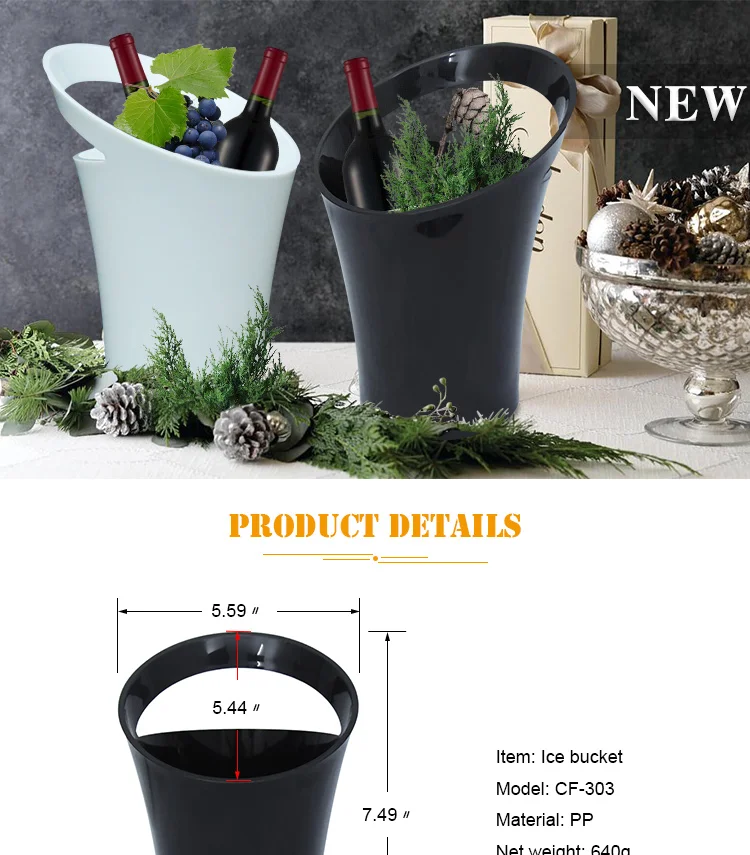 Wholesale Ice Bucket Clear Acrylic 4 Liter Ice Bucket Wine Cooler