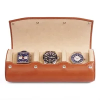 

New collection embossed PU leather watch roll travelling watch case