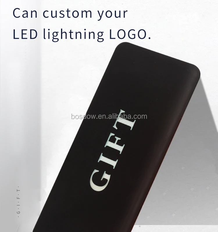 New design Custom mobile logo light power bank 5000mah universal light up power bank led logo - ANKUX.COM