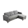 Frank furniture 2019 new model fabric I shape sofa set design living room fabric corner sofa