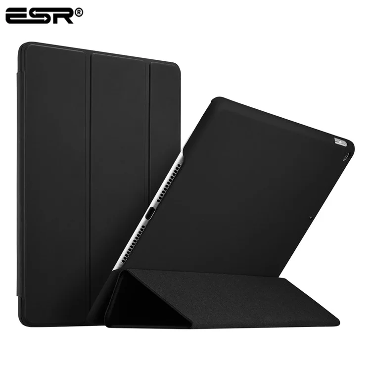

ESR Rubber Oil Cover PU leather Ultra Slim Fit Light weight Smart Case Rubberized Case for iPad 2017