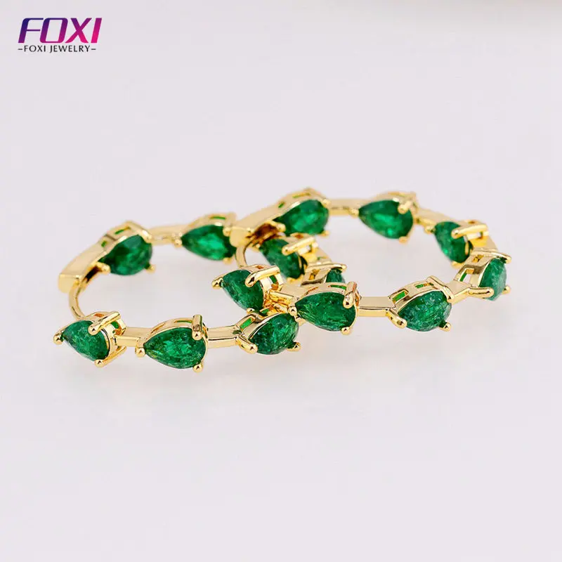 

trendy small gold plated open hoop earrings women
