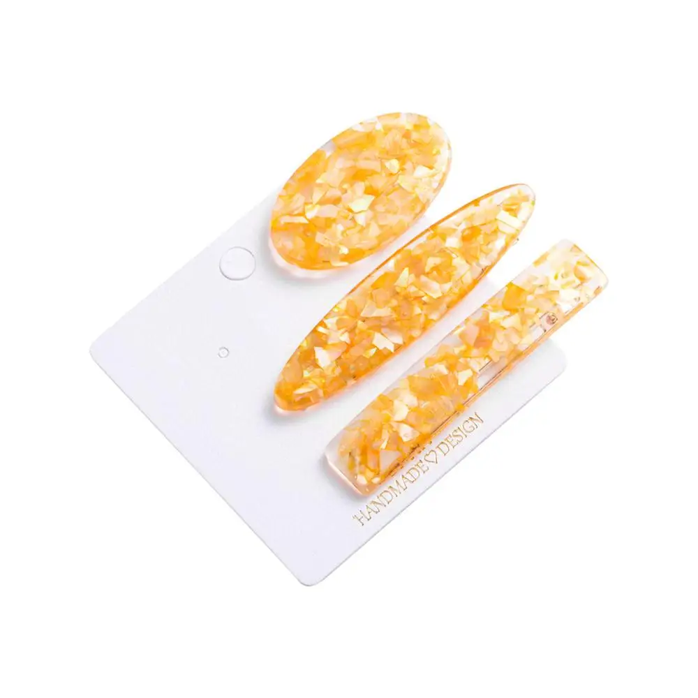 

Colorful transparent acetic acid sheet duck mouth design alloy Hairpin, As the picture show or as your request