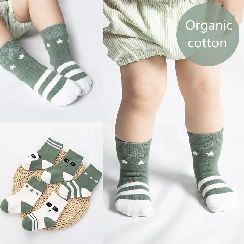 

Custom solid kids organic cotton baby sock cute baby cartoon tube socks, 6designs