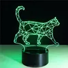 3D Lamp Lazy Walking USB LED Acrylic Night Light Touch Switch Nightlight Colorful Bedroom Desk Lamp for children