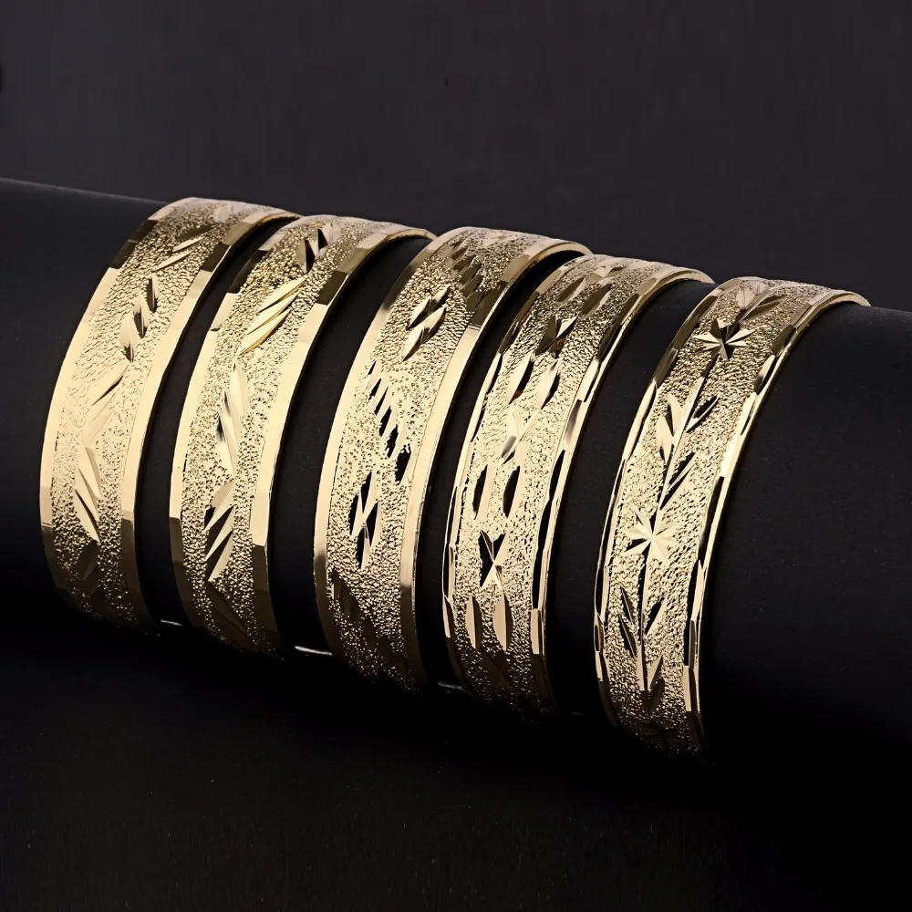 Indian ladies fancy gold plated bangles designs custom bracelet