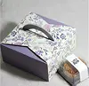 Promotional Fashion lovely small size cake box with handle can add your logo