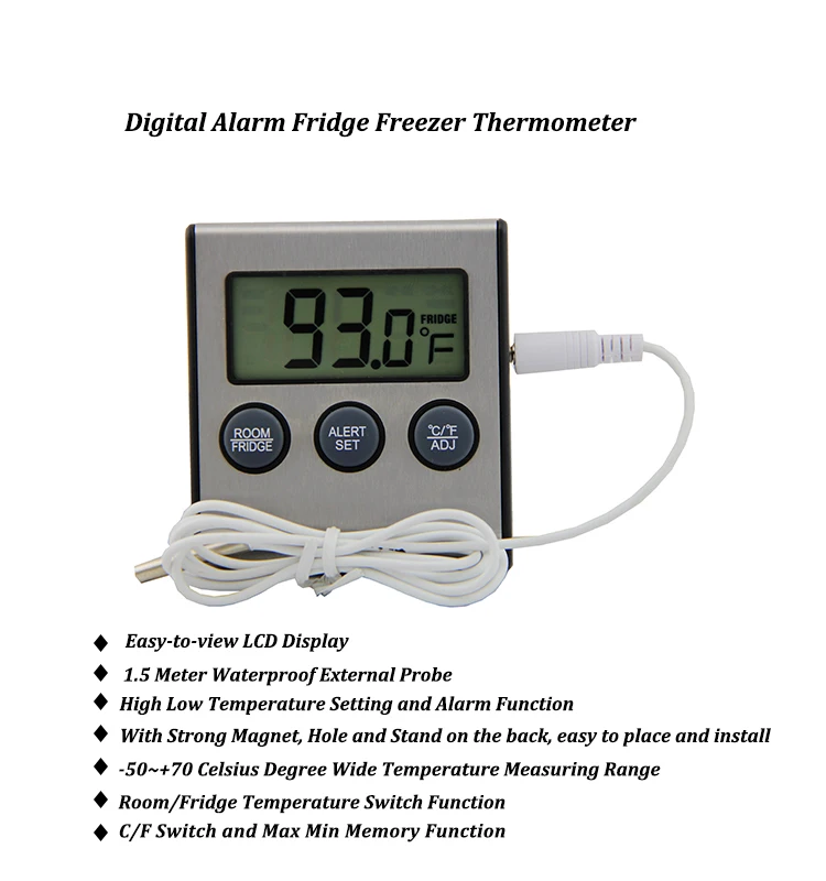 Hot Sell Digital Fridge Freezer Thermometer Refrigerator