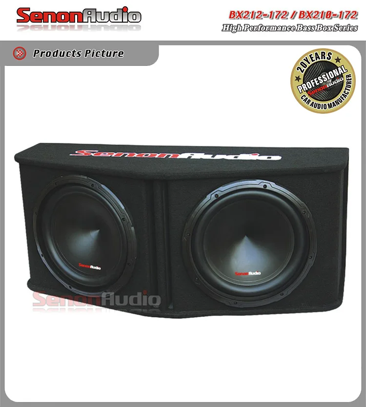 Dual 12 Inch Subwoofer Speaker Car Audio Bass Systems Custom Bass Box ...