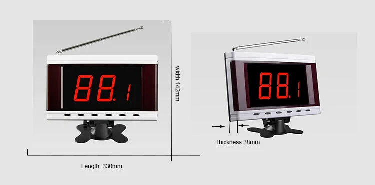 
S611A Digital Restaurant Pager System wireless display screen monitor 