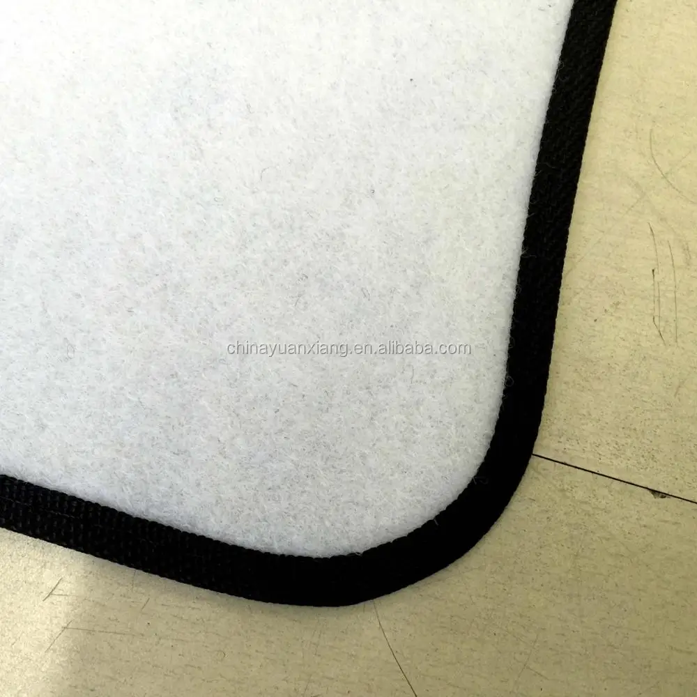 Printable White Customised Blank Car Floor Mats Set For Sublimation Use