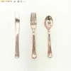 Disposable Plastic Cutlery Set With Rose Gold Plating