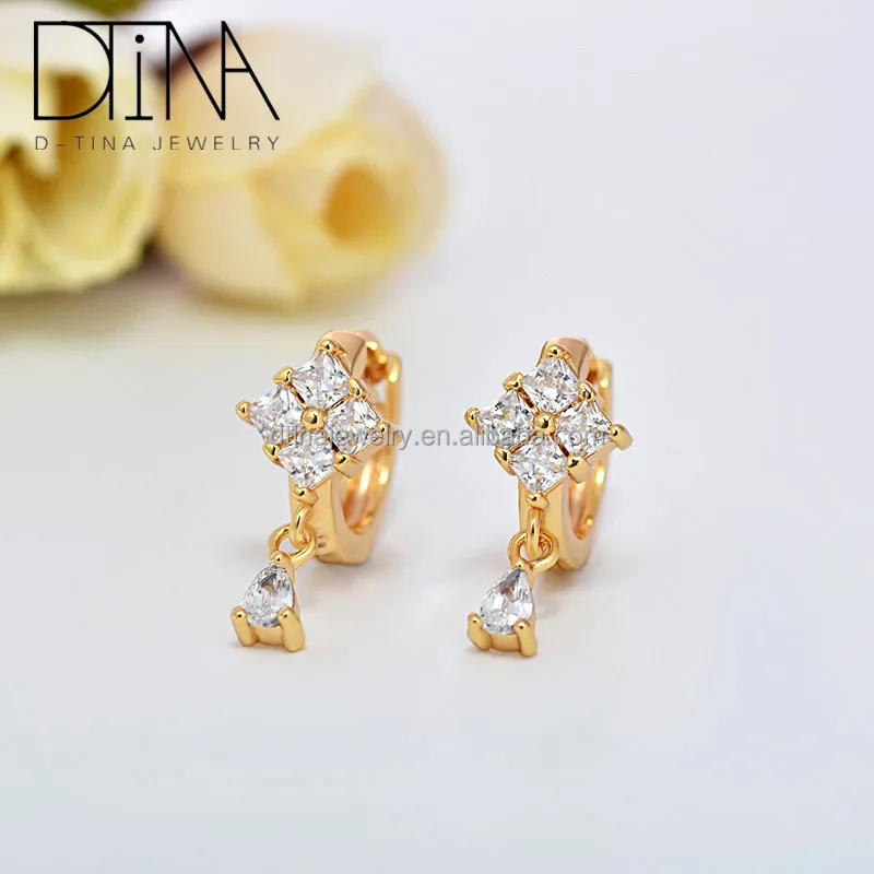 

Different styles of fashion zircon earrings Women of rich and colorful wedding gold plated earrings, Golden