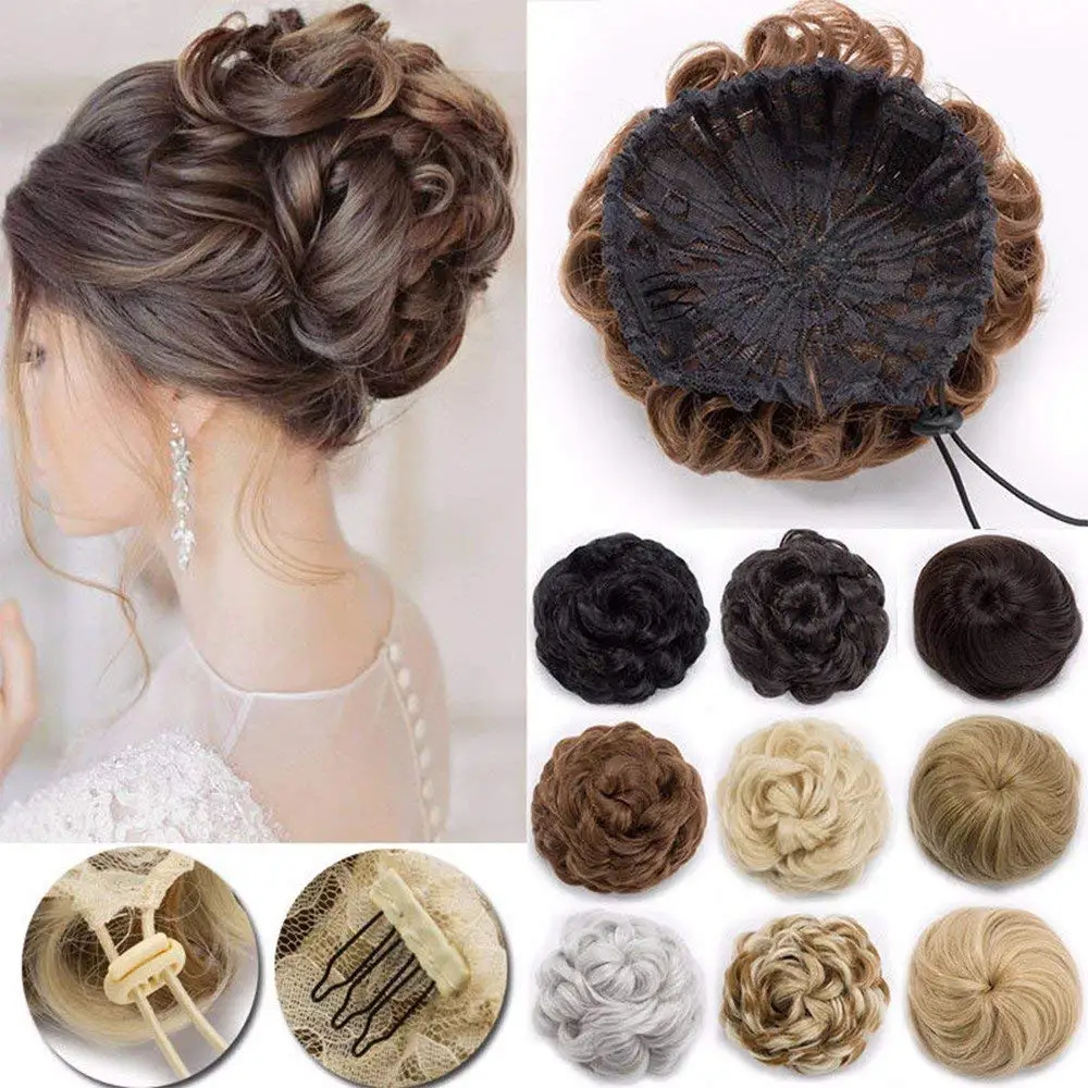 Buy New Style Hair Extensions Curly Messy Drawstring Updo Full Bun