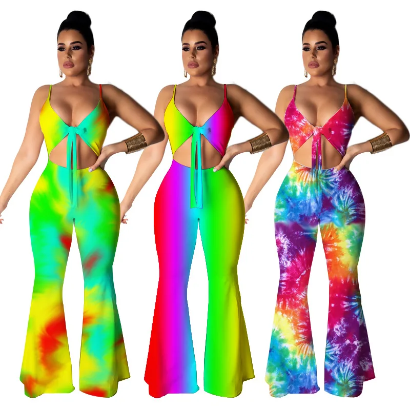 Sexy summer colorful sexy sleeveless women jumpsuit