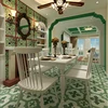 T2031 green color geometric pattern encaustic ceramic wall and floor tiles