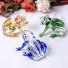 Craft Crystal Glass Animals Frog Figurines for Home Decor Friend Gift