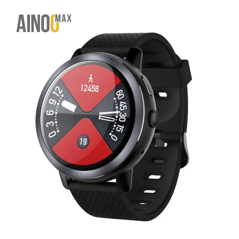 

AinooMax L29 4g gps smart watch wifi high quality 1gb 16gb 5g luxury lte sim card android wrist super mobile smartwatch phone, Black